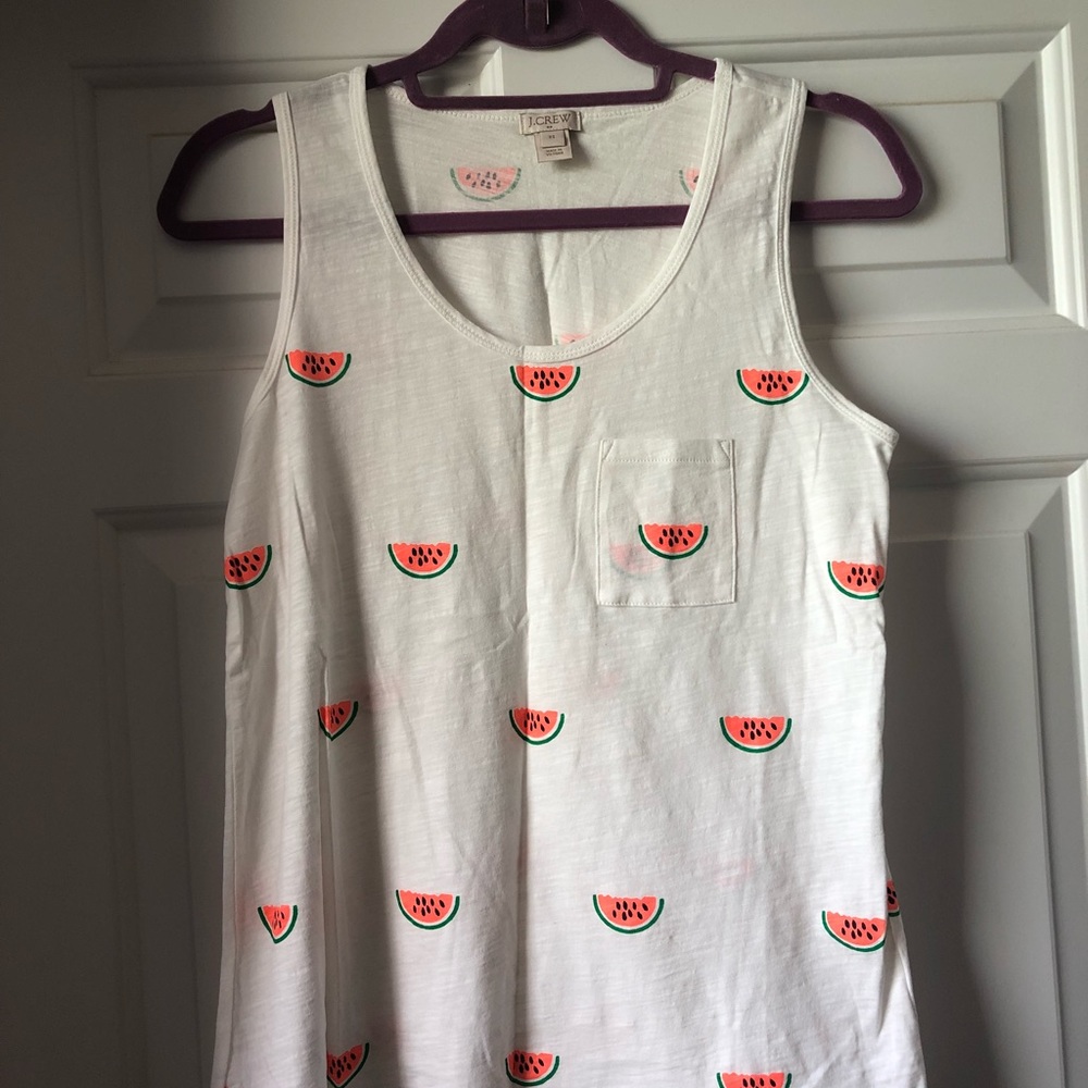 J Crew watermelon pocket tank